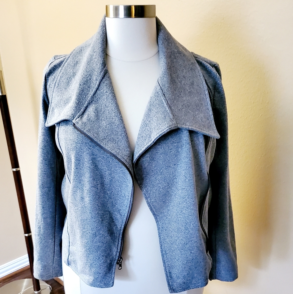 Banana Republic Gray Moto Jacket